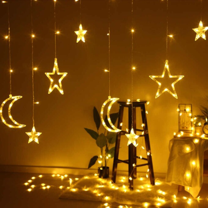 ( Moons And Stars ) Led Curtain Light - Ex And Next