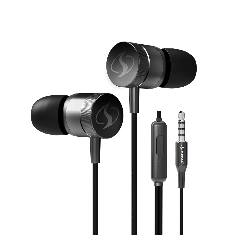 Sigma Premium Metal Casing Inear Earphones With Mic S16 (Random Color) Ex And Next