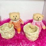 6 Inches Bear Basket Home Decor 1Pc