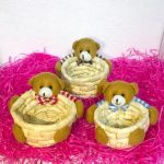 3 Inches Cute Bear Basket 1Pc