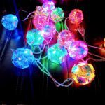 LED Rainbow Rose Crystal Fairy Light