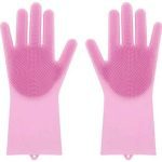 Full Finger Silicone Gloves, For Home, Size: Medium