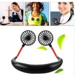 New 360° Adjustment Usb Portable Fan Hands-free Neck Fan Hanging Rechargeable Mini Sports Fans 3 Gears Wearable Sport Fan
