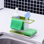 Sink Draining Brush Sponge Cleaning Cloth Towel Rack Washing Holder Kitchen Tidy Stand