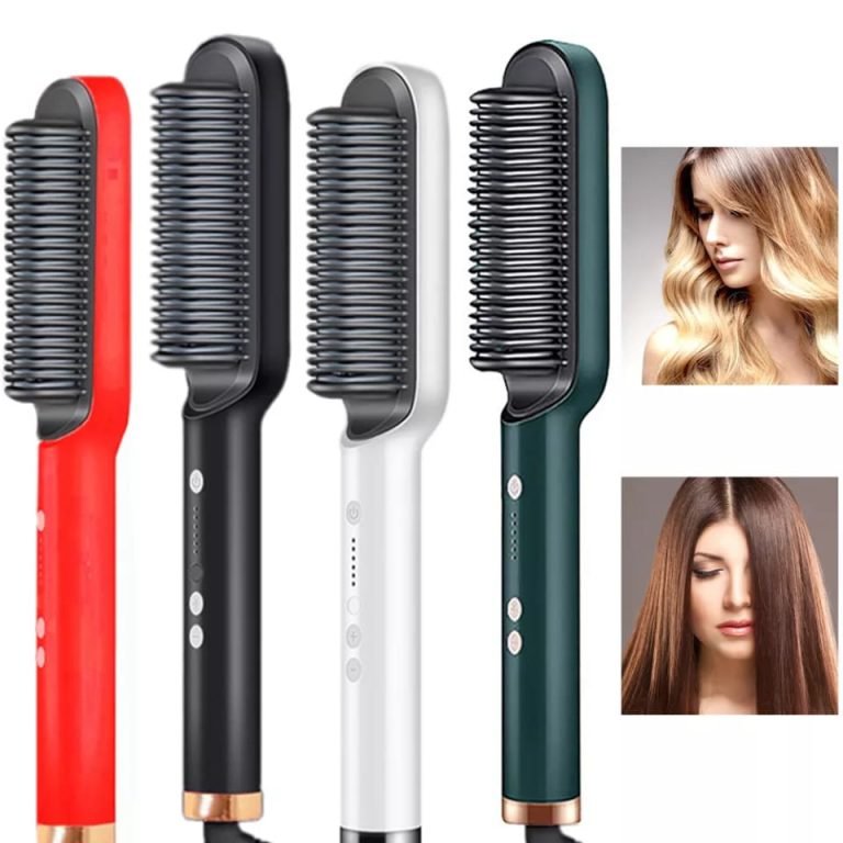 Hair Straightener Iron Brush Straight Hair Comb 2 In 1 Hair Straightener Curling Comb 5976