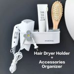 Hair Dryer Holder With Organizer