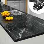 Black Marble Paper Sticker 60cm X 2 Meter Marble Texture Design Pvc Waterproof Self Adhesive Wallpaper Sticker Furniture New Skin Kitchen Cabinet Paper Stickers Oil-proof Table Top Sticker