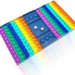 Ludo Pop It Big Push Pop Fidget Toy Color Chess Board Push Bubble Popper Fidget Sensory Toys Tabletop Games Stress Reliever Intellectual Toy
