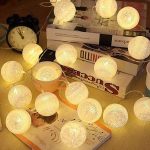 ( 20 ) Led Cotton Balls Fairy Lights
