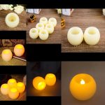 Battery Operated Led Flameless Flickering Flashing Tea Light Candle