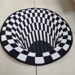 3d Optical Vortex Illusion Carpet Round Rug