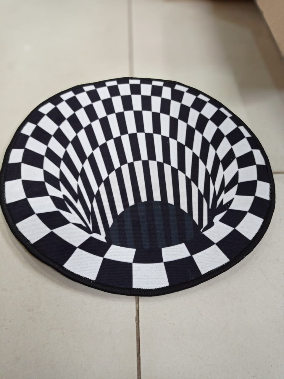 3d Optical Vortex Illusion Carpet Round Rug