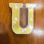 Led Alphabet Letter “u” Light Up Marquee Letters For Night Light Wedding Birthday Party