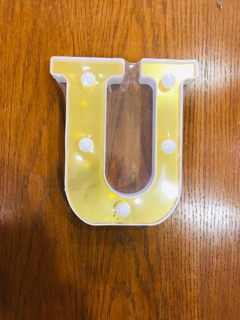 Led Alphabet Letter “u” Light Up Marquee Letters For Night Light Wedding Birthday Party