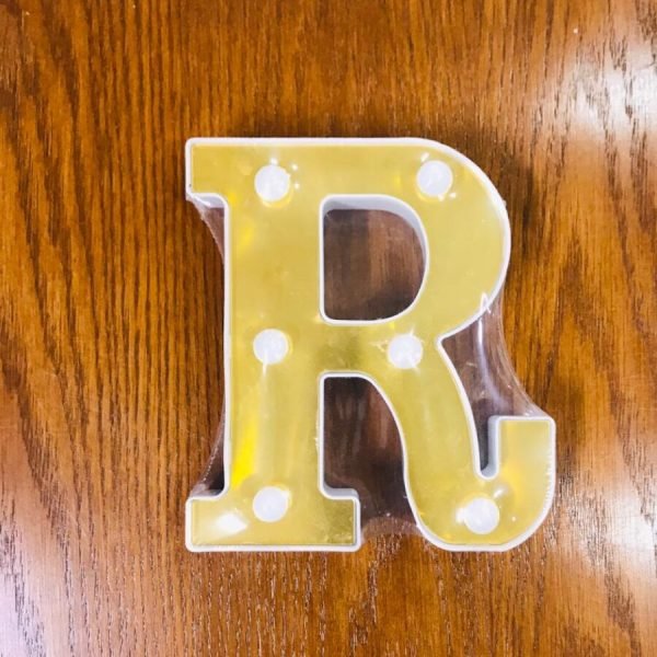 Led Alphabet Letter “R” Light Up Marquee Letters For Night Light Wedding Birthday Party