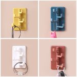 Creative Sticky Hook Wall Hanger Storage Self Adhesive Key Holder Wall Hooks For Home Organizer Bathroom Kitchen Accessories (random Color)
