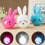Led Rabbit Night Lamp Cartoon Led Night Light For Kid/baby/children Bedroom Bedside Lamp ( Random Color )